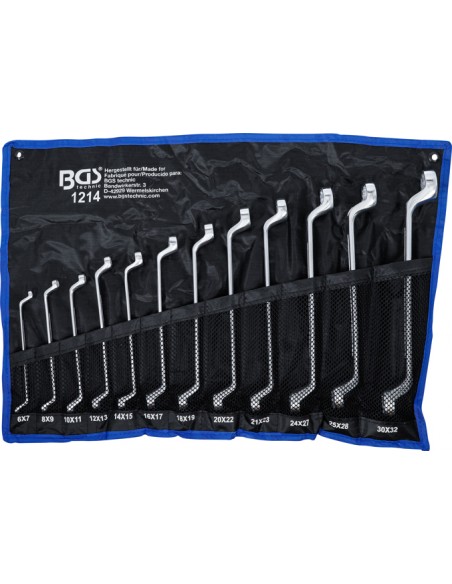 Set chei inelare duble,  cotite ,  6 x 7 - 30 x 32 mm,  12 piese