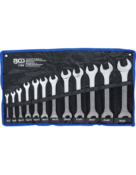 Set chei fixe duble (6 x 7 - 30 x 32 mm), 12 piese