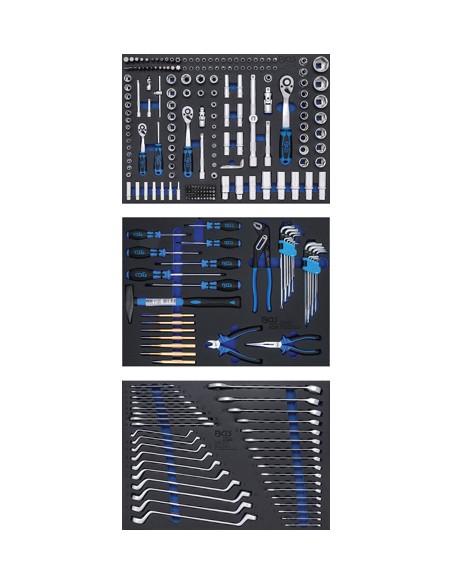 Dulap de scule pentru atelier cu 7 sertare echipat cu 263 piese