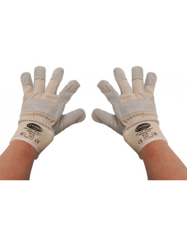 Manusi de lucru, din piele, captusite (marime...