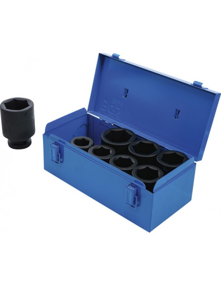 Set chei tubulare de impact in 6 colțuri, lunga , 25 mm (1") , 27 - 50 mm , 8 piese