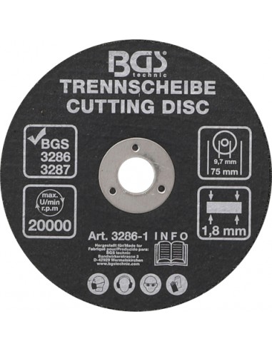 Disc taiere 75 x 1.8 x 9.7 mm