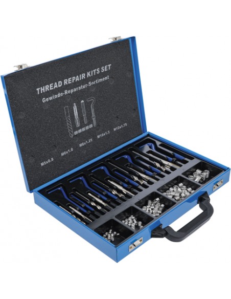 Set reparatie filete , M5 - M12 , 130 piese