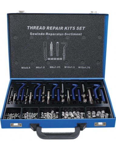 Set reparatie filete , M5 - M12 , 130 piese