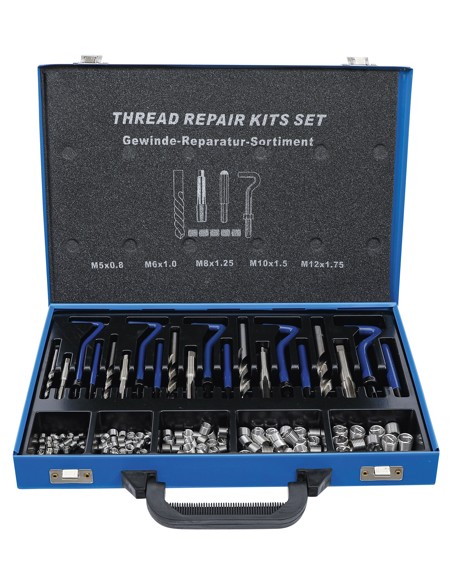 Set reparatie filete , M5 - M12 , 130 piese