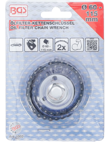 Cheie cu lant filtru de ulei | Ø 60 - 115 mm