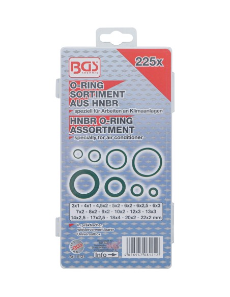 Set oringuri clima HNBR,  Ø 3 - 22 mm , 225 piese