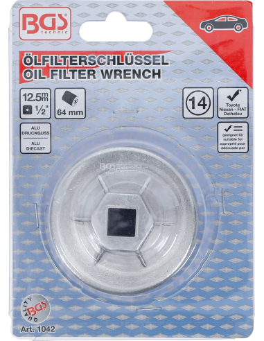 Cheie filtre de ulei | 14 laturi | Ø 64 mm |...