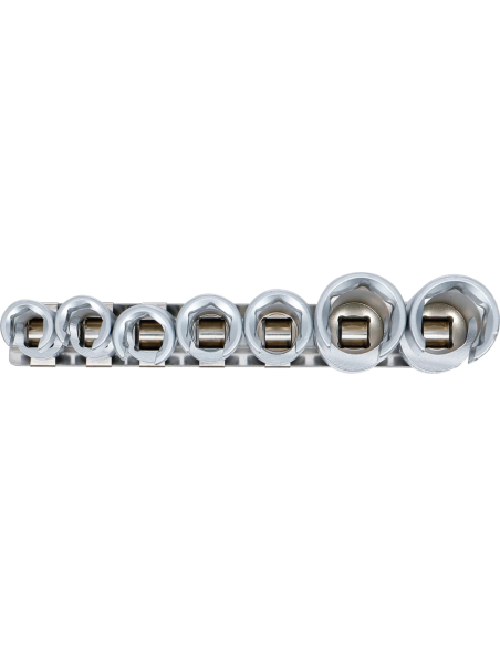 Set capete chei tubulare speciale, cu fanta | 10 mm (3/8") | 10 - 19 mm | 7 piese